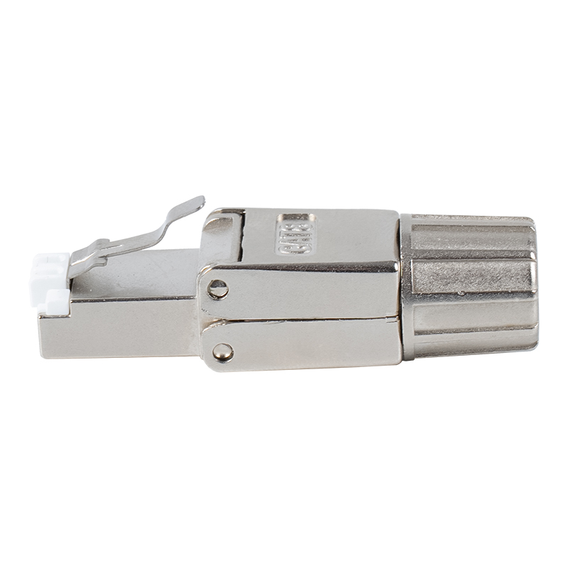 Konektor RJ45 Tanpa Alat Gesper Logam Terlindung Cat8 RJ-G40S-2-C8 Konektor RJ45 Tanpa Alat Gesper Logam Terlindung Cat8 RJ-G40S-2-C8