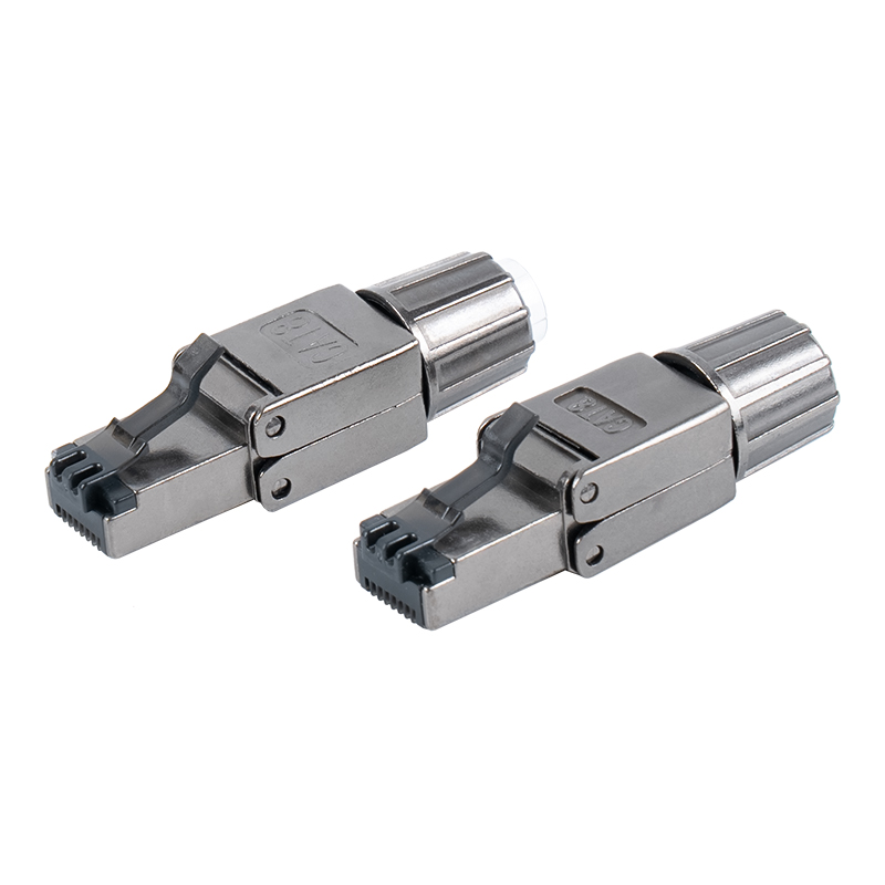 Konektor RJ45 Tanpa Alat Gesper Logam Terlindung Cat8 RJ-G40S-2-C8 Konektor RJ45 Tanpa Alat Gesper Logam Terlindung Cat8 RJ-G40S-2-C8