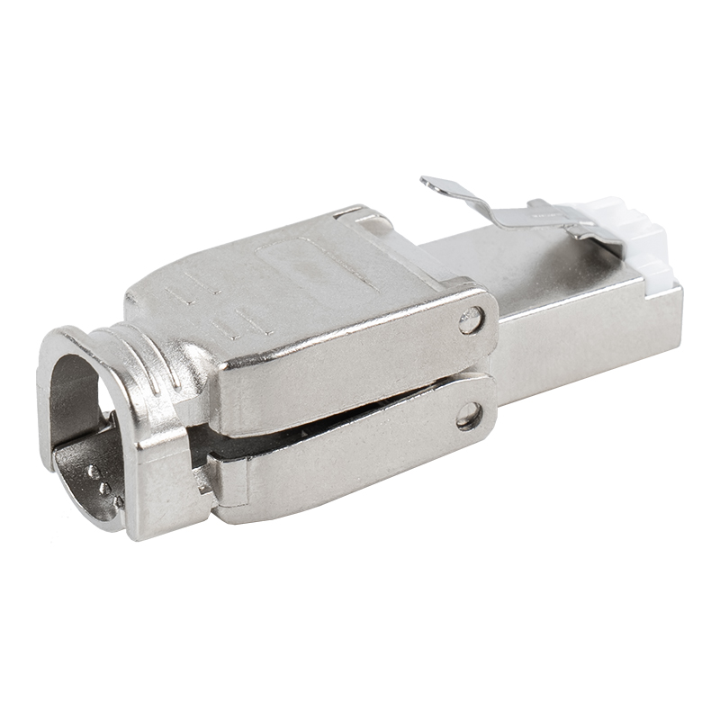 Konektor RJ45 Tanpa Alat Gesper Logam Terlindung Cat6A RJ-602S-2-C6A Konektor RJ45 Tanpa Alat Gesper Logam Terlindung Cat6A RJ-602S-2-C6A