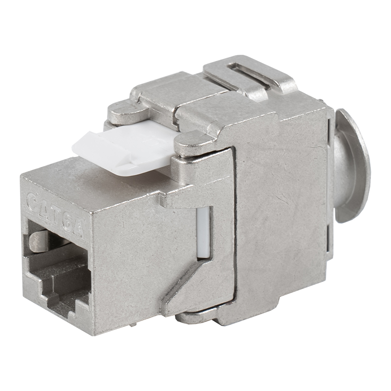 Jack Keystone Tanpa Tol 180° Terlindung C6A (dengan braket) SM-2335SH8C6A