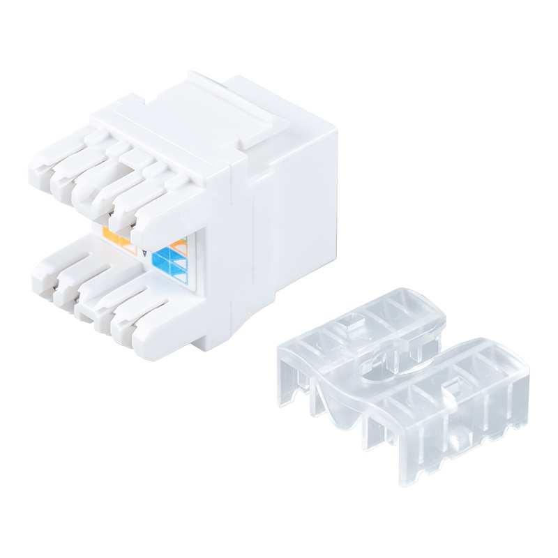 Jack Modular 180° Tanpa Pelindung Cat6 (tipe mini dengan penutup) SM-2089CD8C6-1 Jack Modular 180° Tanpa Pelindung Cat6 (tipe mini dengan penutup) SM-2089CD8C6-1