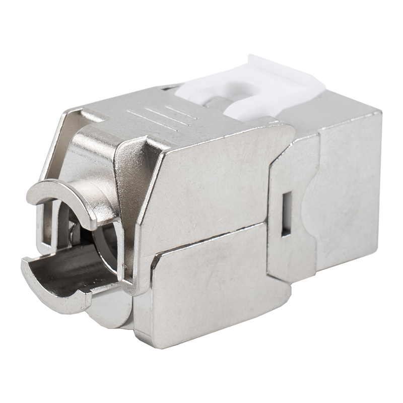 Jack Keystone Tanpa Tol 180° Terlindung C6A (tipe flip-terbuka) SM-2336SH8C6A Jack Keystone Tanpa Tol 180° Terlindung C6A (tipe flip-terbuka) SM-2336SH8C6A