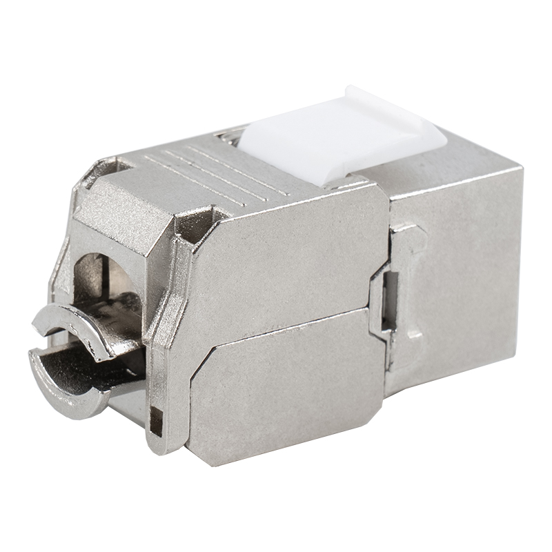 Jack Keystone Tanpa Tol 180° Terlindung C6A (tipe flip-terbuka) SM-2336SH8C6A Jack Keystone Tanpa Tol 180° Terlindung C6A (tipe flip-terbuka) SM-2336SH8C6A
