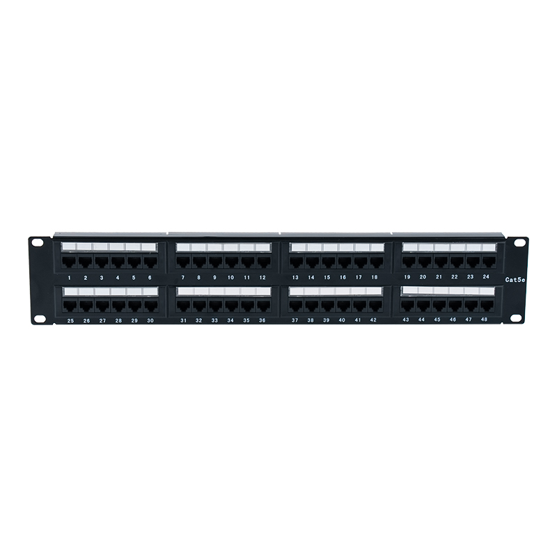 Cat5e 19-inci 2U Panel Patch 48-Port Tanpa Pelindung (IDC tujuan ganda; dengan sisipan karton plastik) SP-3204D48-C5E Cat5e 19-inci 2U Panel Patch 48-Port Tanpa Pelindung (IDC tujuan ganda; dengan sisipan karton plastik) SP-3204D48-C5E