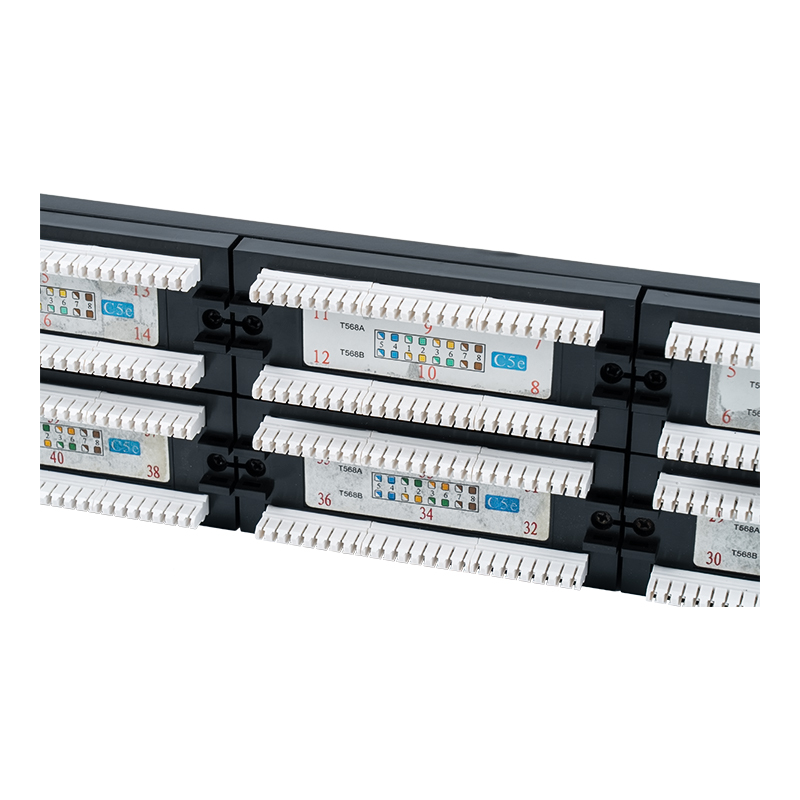 Cat5e 19-inci 2U Panel Patch 48-Port Tanpa Pelindung (IDC tujuan ganda; dengan sisipan karton plastik) SP-3204D48-C5E Cat5e 19-inci 2U Panel Patch 48-Port Tanpa Pelindung (IDC tujuan ganda; dengan sisipan karton plastik) SP-3204D48-C5E