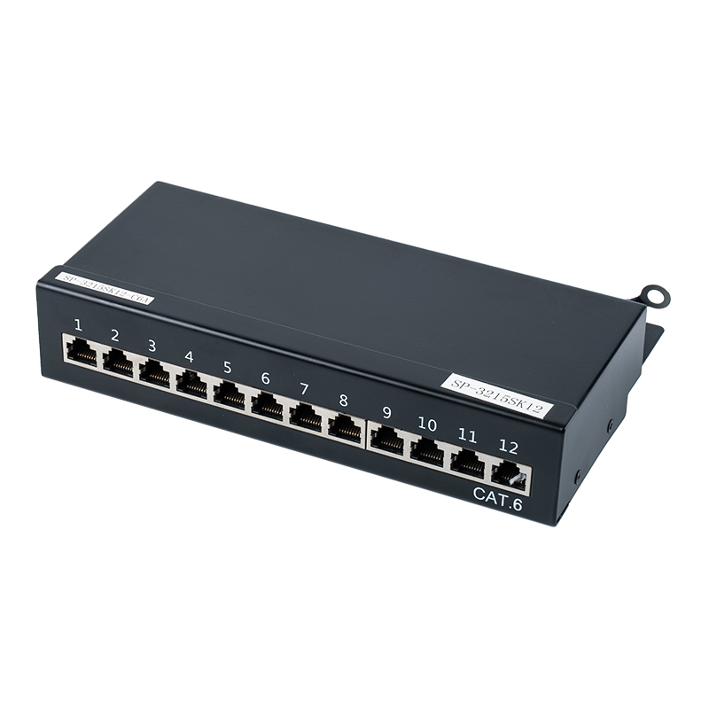 Panel patch 12 port berpelindung kategori 6 1U SP-3215SK12-C6