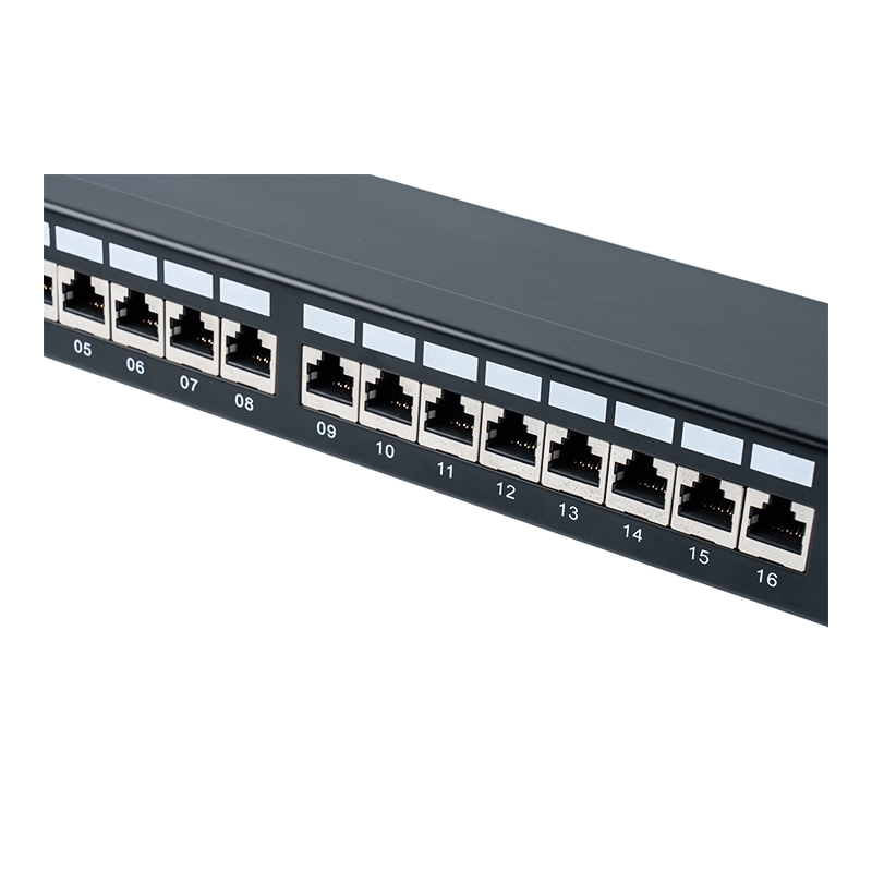 Kategori 6 Panel patch 24 port berpelindung 1U 19 inci SP-3217SK24-C6A Kategori 6 Panel patch 24 port berpelindung 1U 19 inci SP-3217SK24-C6A