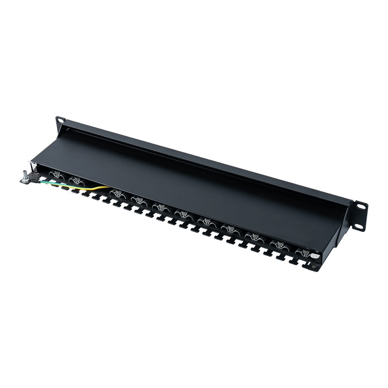 Kategori 6 Panel patch 24 port berpelindung 1U 19 inci SP-3217SK24-C6A Kategori 6 Panel patch 24 port berpelindung 1U 19 inci SP-3217SK24-C6A