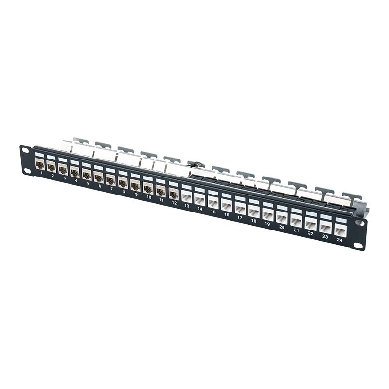 Rak kosong berpelindung 24-port 1U 19 inci (dengan kartu digital) SP-3245S-24P Rak kosong berpelindung 24-port 1U 19 inci (dengan kartu digital) SP-3245S-24P
