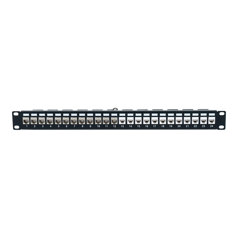 Panel patch terlindung 1U 24-port 19 inci (dengan modul C6A) SP-3246S-24P