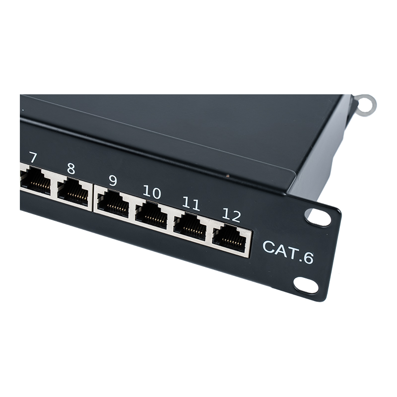 Kategori 6 panel patch 12-port berpelindung 10 inci 1U SP-3250SK12-C6 Kategori 6 panel patch 12-port berpelindung 10 inci 1U SP-3250SK12-C6