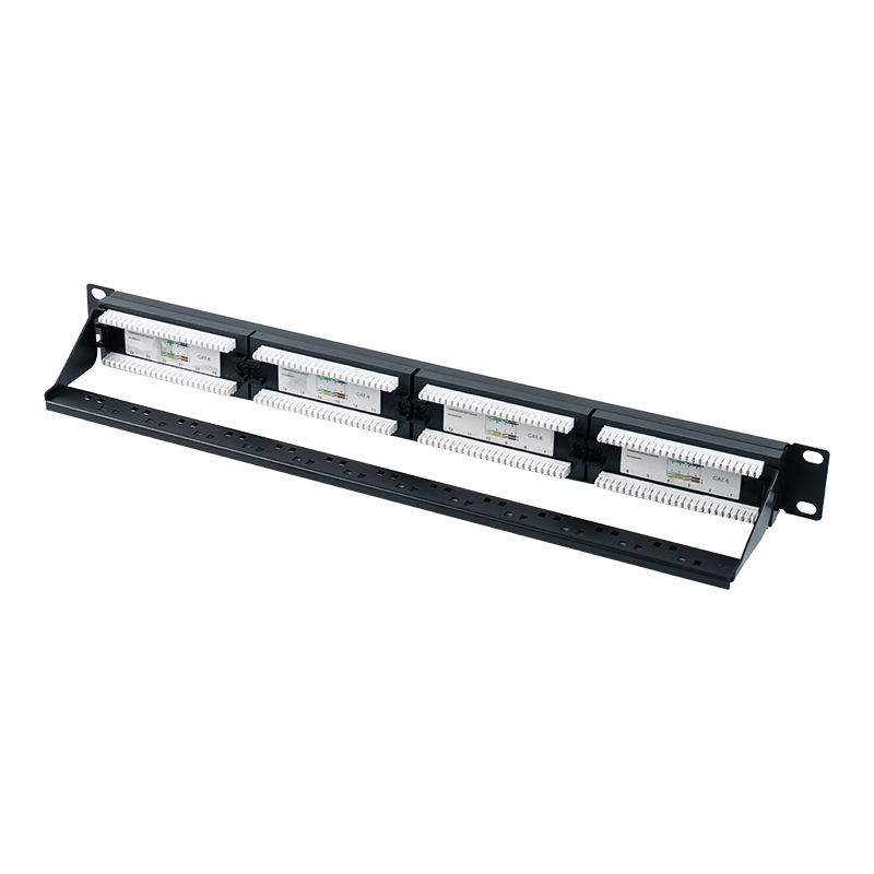 Cat6e 19-inci 1U Panel Patch 24-Port Tanpa Pelindung (IDC tujuan ganda) SP-3310D24-C6A Cat6e 19-inci 1U Panel Patch 24-Port Tanpa Pelindung (IDC tujuan ganda) SP-3310D24-C6A