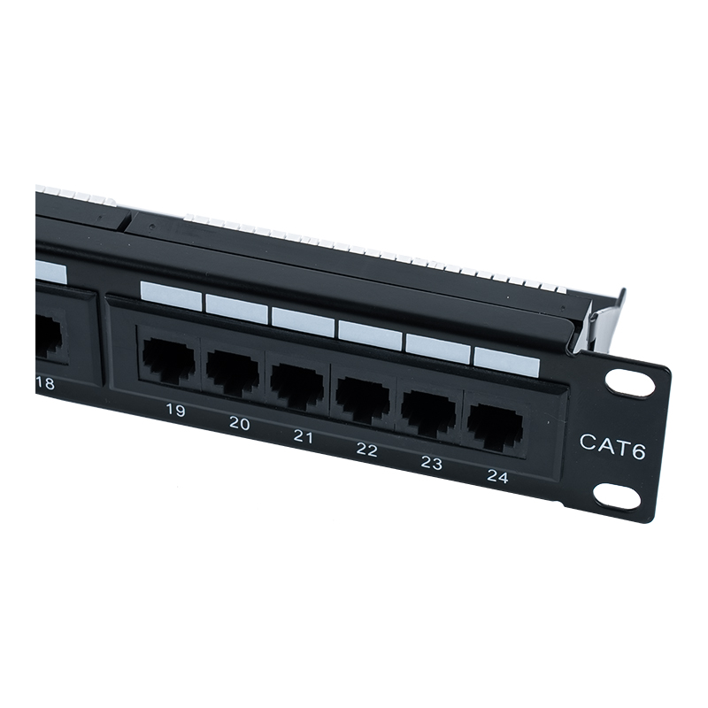 Cat6e 19-inci 1U Panel Patch 24-Port Tanpa Pelindung (IDC tujuan ganda) SP-3310D24-C6A Cat6e 19-inci 1U Panel Patch 24-Port Tanpa Pelindung (IDC tujuan ganda) SP-3310D24-C6A