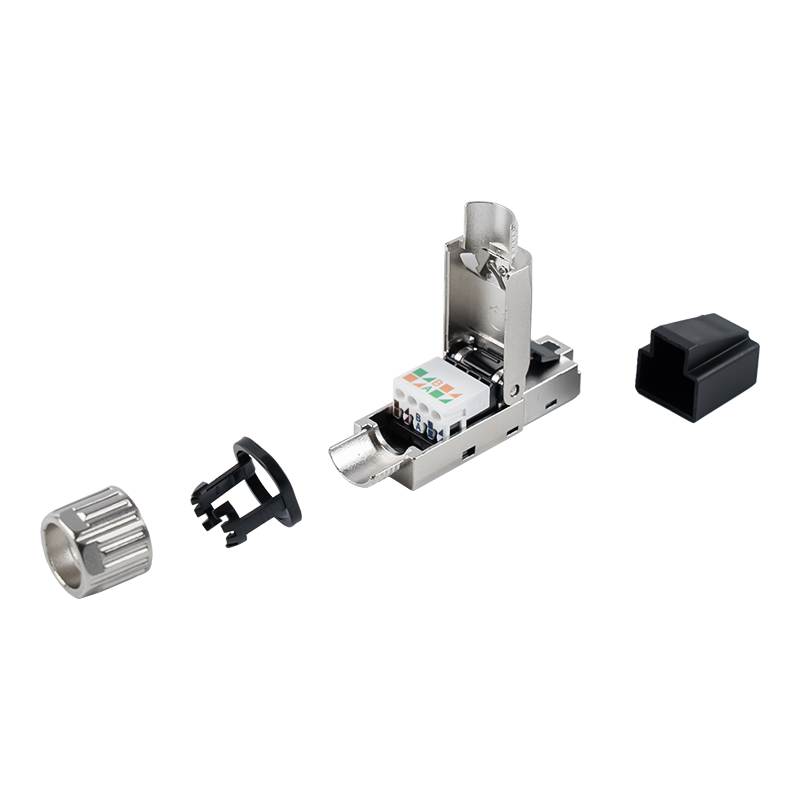 Konektor RJ45 Tanpa Alat Terlindung Cat7 (dengan Selongsong Pelindung Plastik) RJ-G50S-1-C7 Konektor RJ45 Tanpa Alat Terlindung Cat7 (dengan Selongsong Pelindung Plastik) RJ-G50S-1-C7