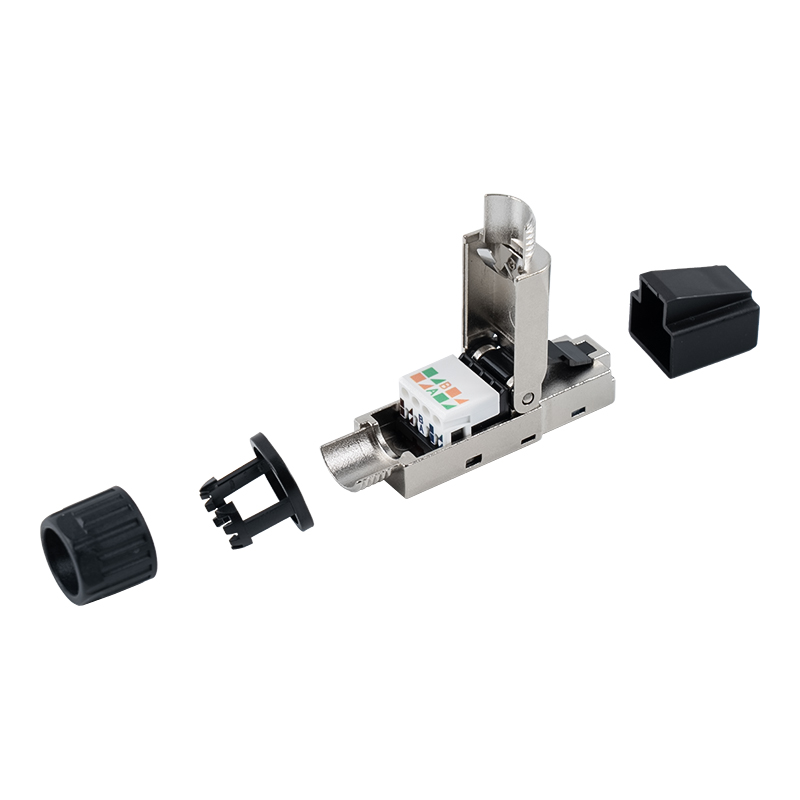 Konektor RJ45 Tanpa Alat Terlindung Cat7 (dengan tutup plastik di kepala dan mur plastik di bagian ekor) RJ-G50S-2-C7 Konektor RJ45 Tanpa Alat Terlindung Cat7 (dengan tutup plastik di kepala dan mur plastik di bagian ekor) RJ-G50S-2-C7