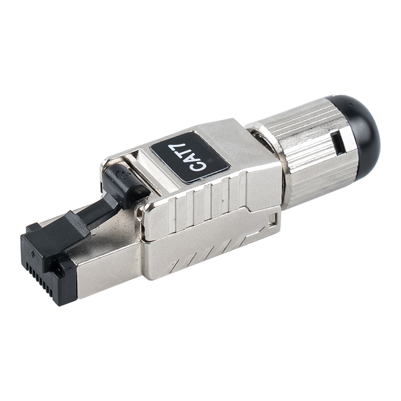 Konektor RJ45 Tanpa Alat Terlindung Cat7 (dengan Klip Pegas Plastik Hitam) RJ-G60S-1-C7 Konektor RJ45 Tanpa Alat Terlindung Cat7 (dengan Klip Pegas Plastik Hitam) RJ-G60S-1-C7