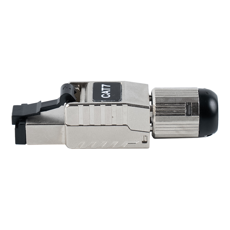 Konektor RJ45 Tanpa Alat Terlindung Cat7 (dengan Klip Pegas Plastik Hitam) RJ-G60S-1-C7 Konektor RJ45 Tanpa Alat Terlindung Cat7 (dengan Klip Pegas Plastik Hitam) RJ-G60S-1-C7