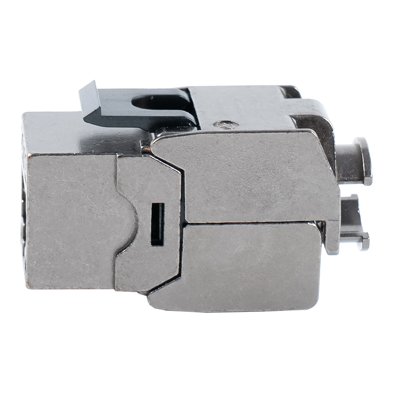 Jack Keystone Tanpa Tol 180° Terlindung C6A (tipe flip-terbuka) SM-2336SH8C6A Jack Keystone Tanpa Tol 180° Terlindung C6A (tipe flip-terbuka) SM-2336SH8C6A