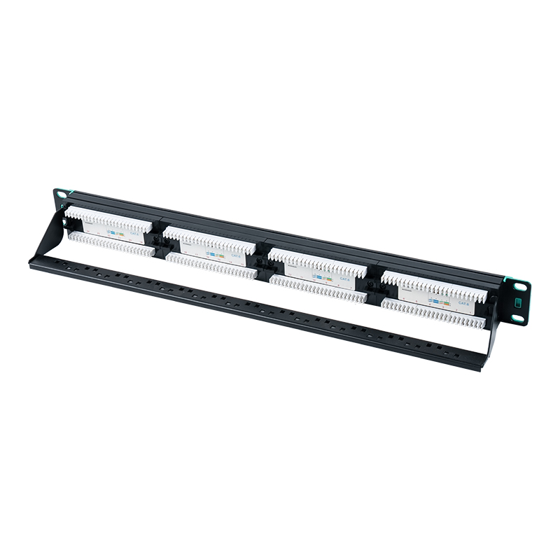 Rak tanpa pelindung 1U 24 port 19 inci (dengan stok kartu plastik yang dapat diganti) SP-3406-24P Rak tanpa pelindung 1U 24 port 19 inci (dengan stok kartu plastik yang dapat diganti) SP-3406-24P