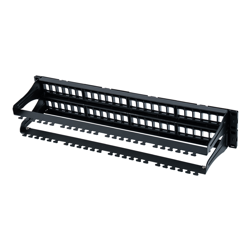 Rak tanpa pelindung 1U 48-port 19 inci (jendela yang dapat dilepas) SP-3408-48P Rak tanpa pelindung 1U 48-port 19 inci (jendela yang dapat dilepas) SP-3408-48P