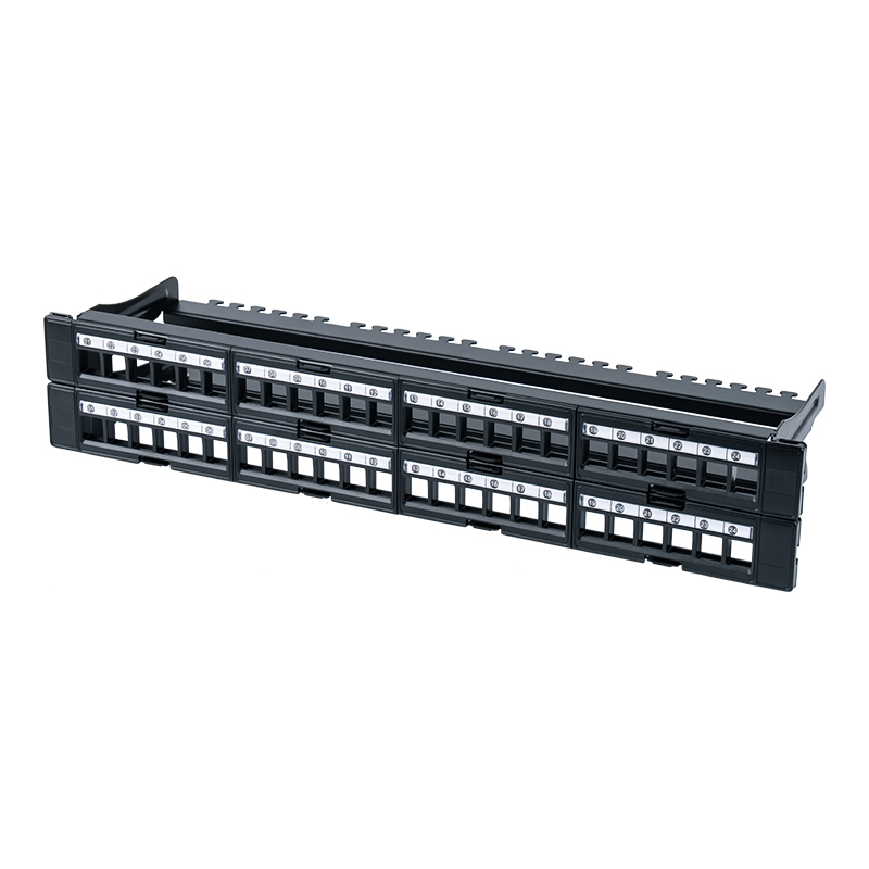 Rak tanpa pelindung 1U 48-port 19 inci (jendela yang dapat dilepas) SP-3408-48P