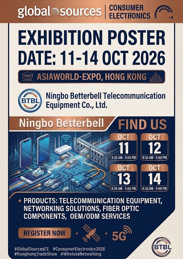 Temui Ningbo Betterbell (BTBL) di Global Sources Consumer Electronics（Hong Kong）2026!